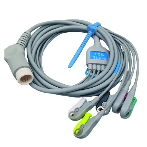 5-adriges Komplettkabel zu Philips/HP mit Druckknopf-DIN